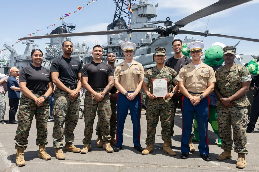 U.S. Marines with Recruiting Station at the Fleet Week Expo